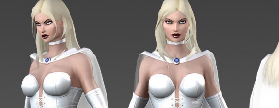Marvel Heroes Emma Frost Model Sheet, White Queen version