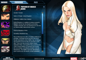 Marvel XP: Emma Frost Dossiere Bio